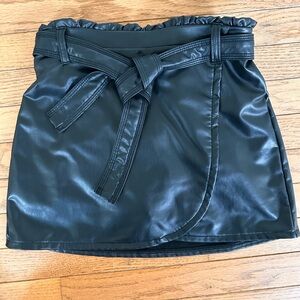 Abercrombie Kids Black Wrap Mini Skirt